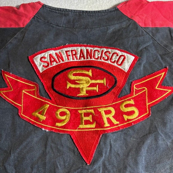 Vintage San Francisco 49ers NFL Embroidered Baseball Jersey Shirt Mens XL Black - Picture 8 of 9